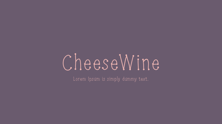 CheeseWine Font
