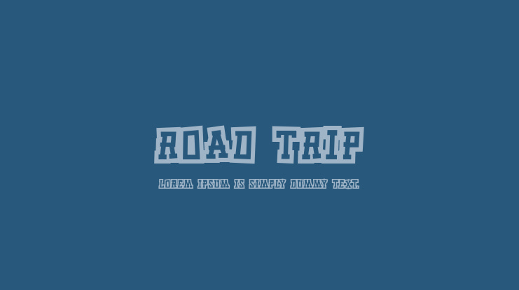 Road Trip Font