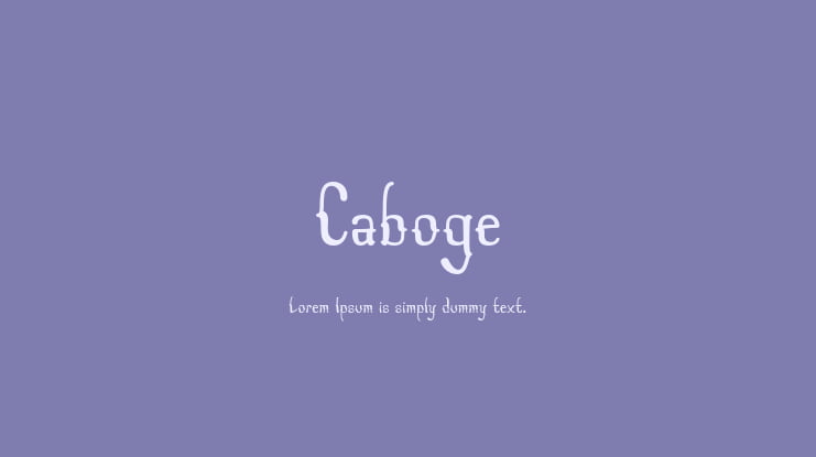 Caboge Font