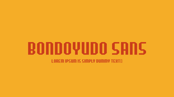 Bondoyudo Sans Font