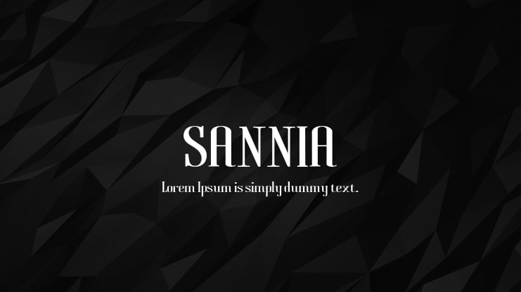 SANNIA Font