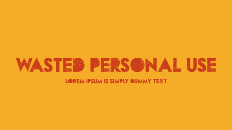 WASTED PERSONAL USE Font