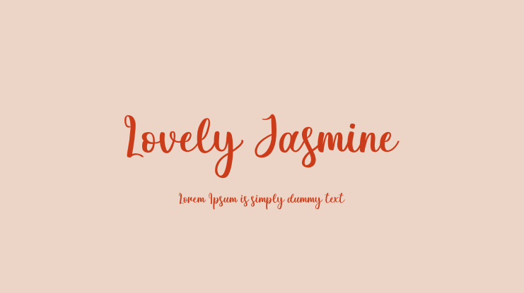 Lovely Jasmine Font