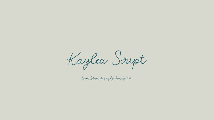 Kaylea Script Font