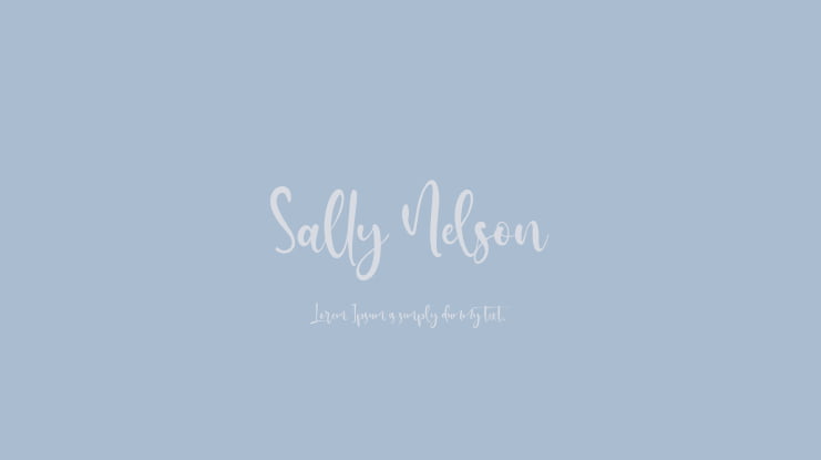 Sally Nelson Font