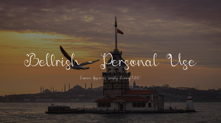 Bellrish - Personal Use Font