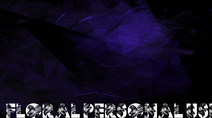 FLORAL PERSONAL USE Font Family