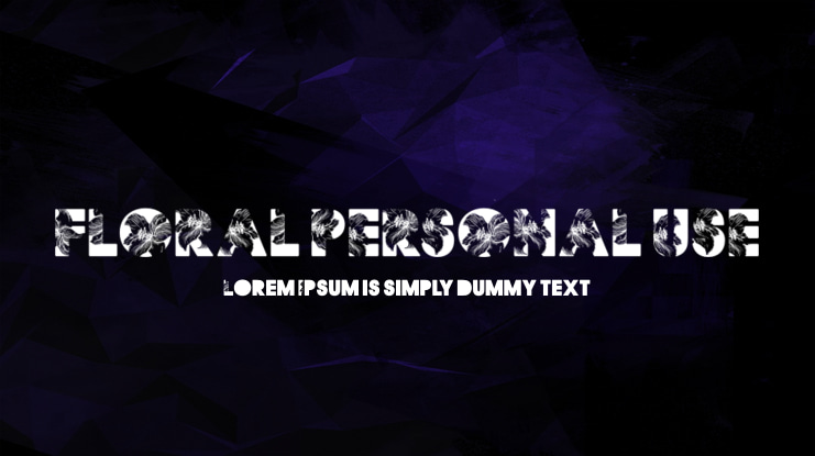 FLORAL PERSONAL USE Font Family