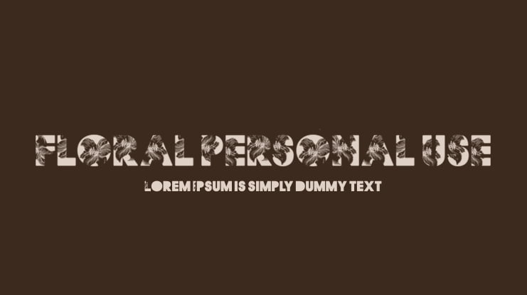 FLORAL PERSONAL USE Font Family