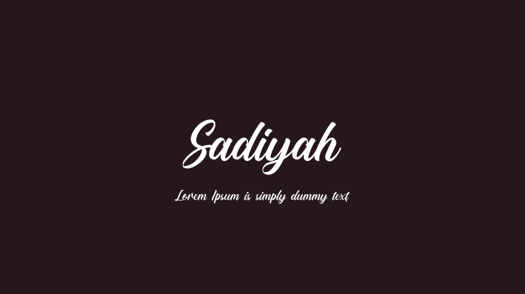 Sadiyah Font
