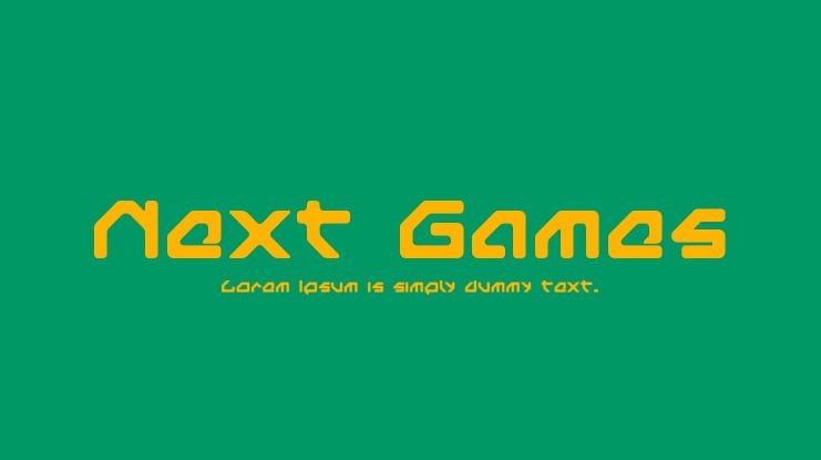 Next Games Font