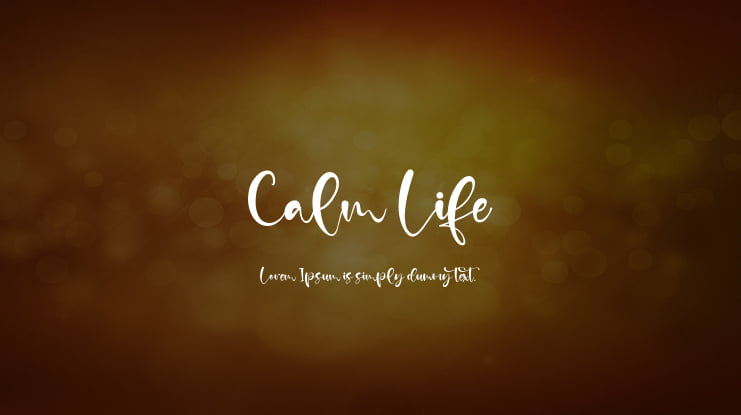 Calm Life Font