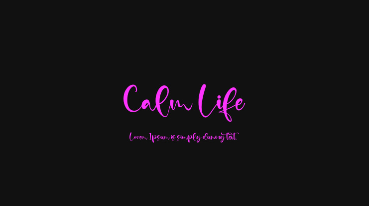 Calm Life Font