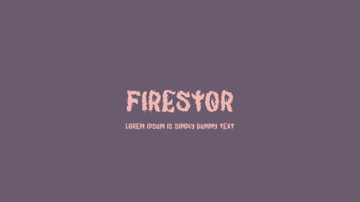 Firestor Font Family