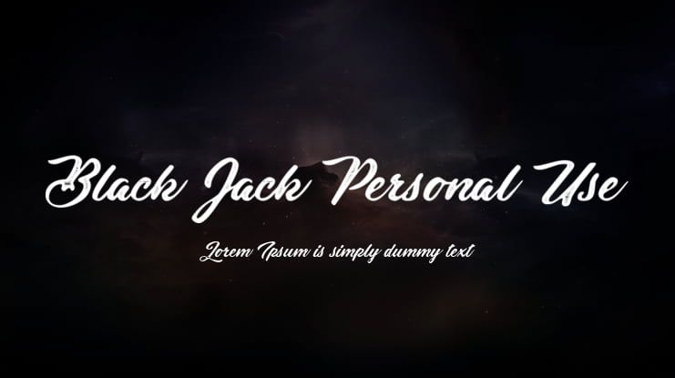 Black Jack Personal Use Font