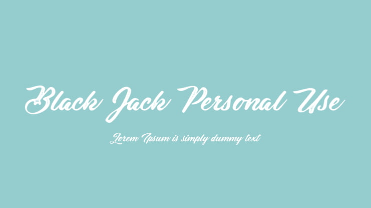 Black Jack Personal Use Font
