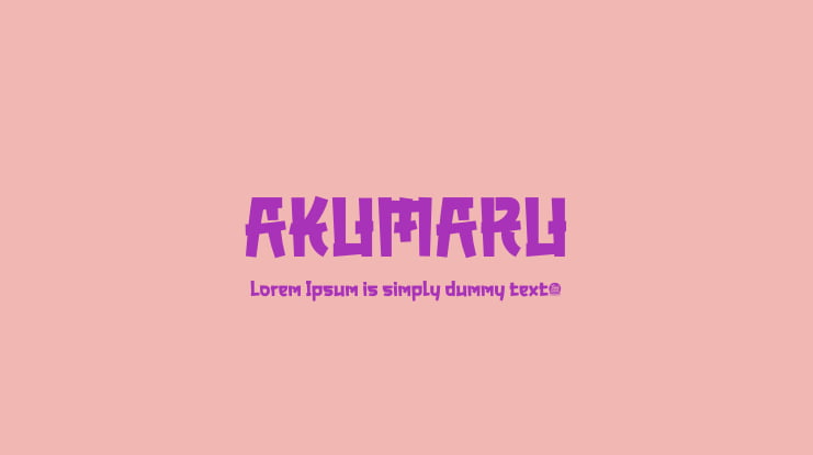 AKUMARU Font
