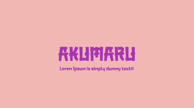 AKUMARU Font