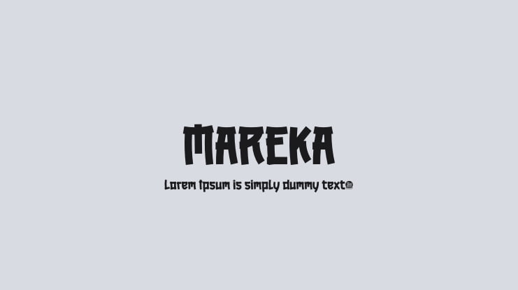 MAREKA Font