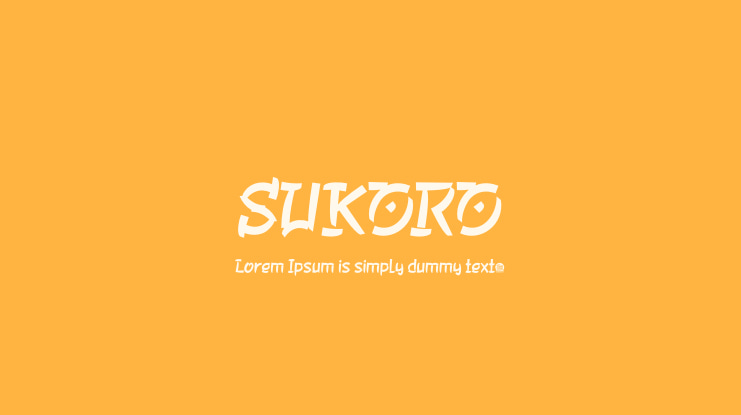 SUKORO Font