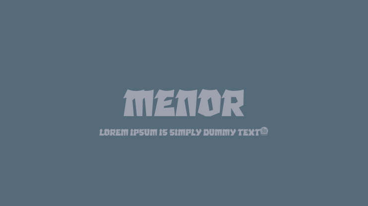 MENOR Font