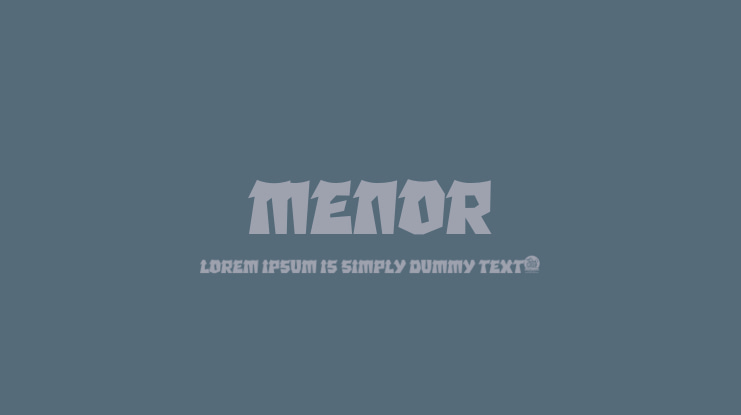 MENOR Font