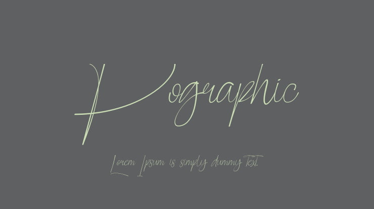 Pographic Font