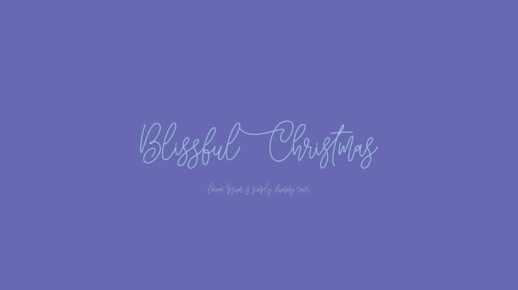 Blissful Christmas Font