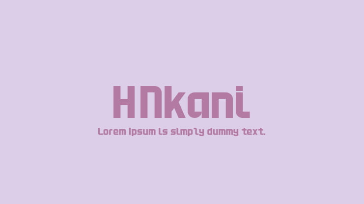 HNkani Font Family
