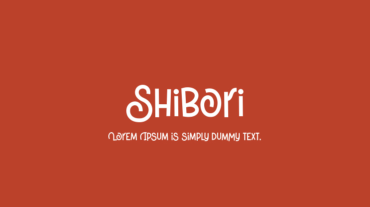 Shibori Font