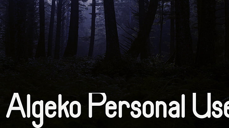 Algeko Personal Use Font