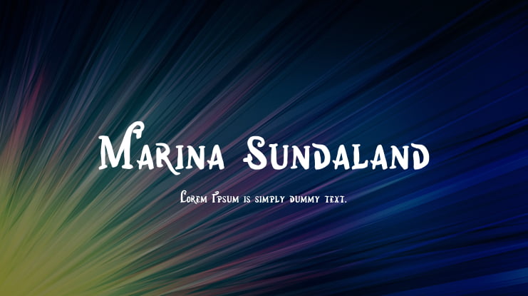 Marina Sundaland Font