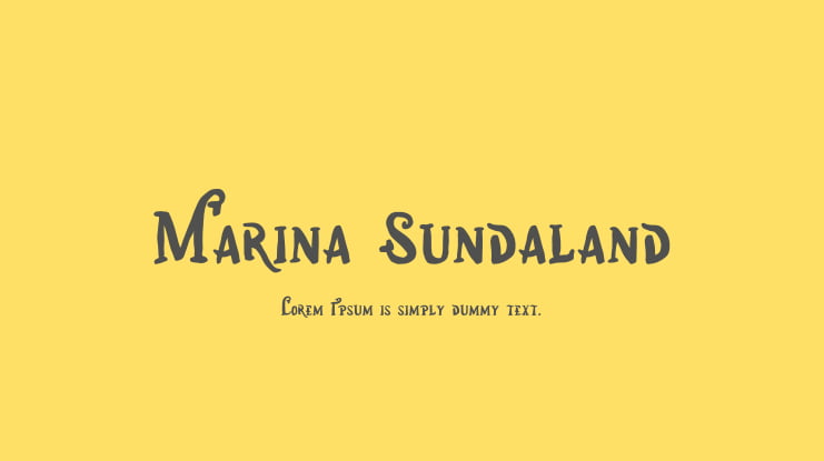 Marina Sundaland Font