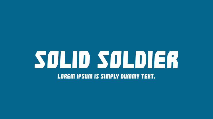 Solid Soldier Font