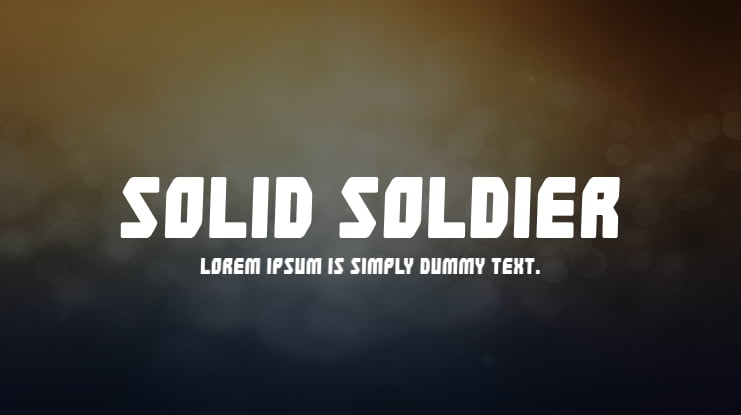 Solid Soldier Font