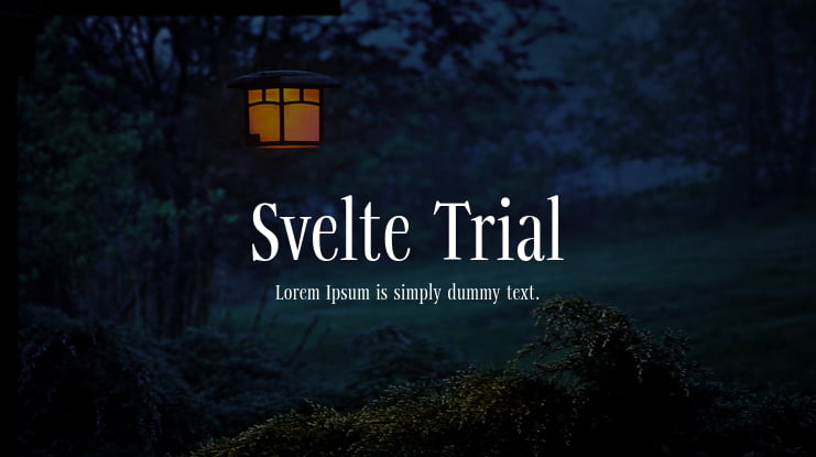 Svelte Trial Font Family