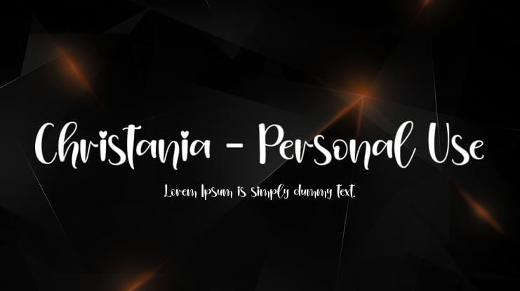 Christania - Personal Use Font