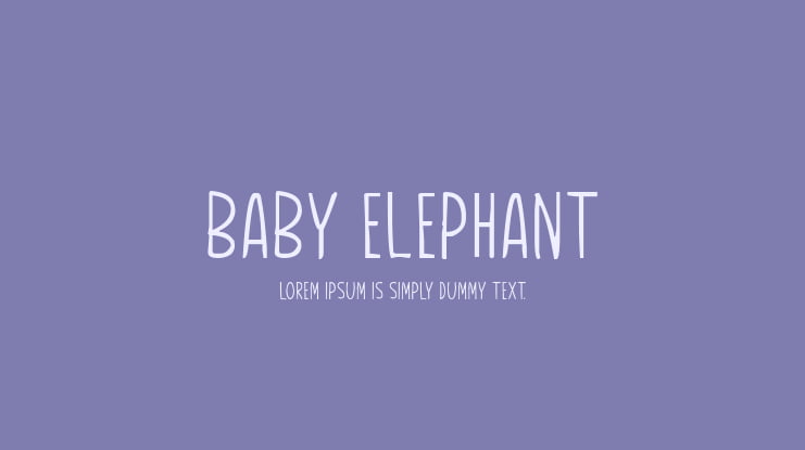Baby Elephant Font