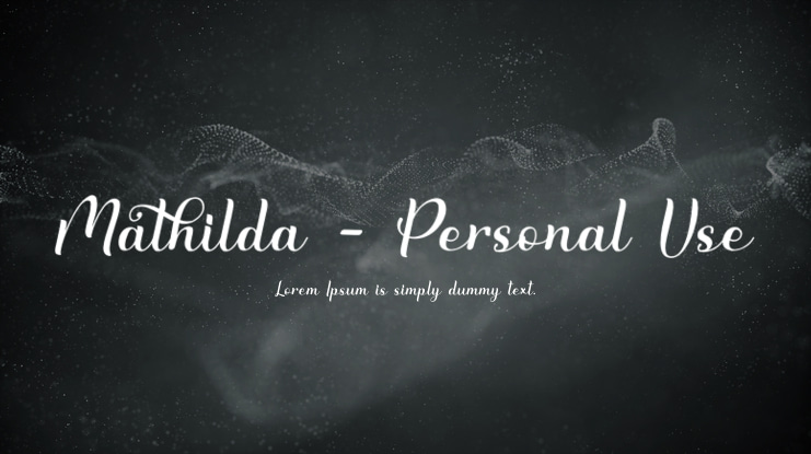 Mathilda - Personal Use Font