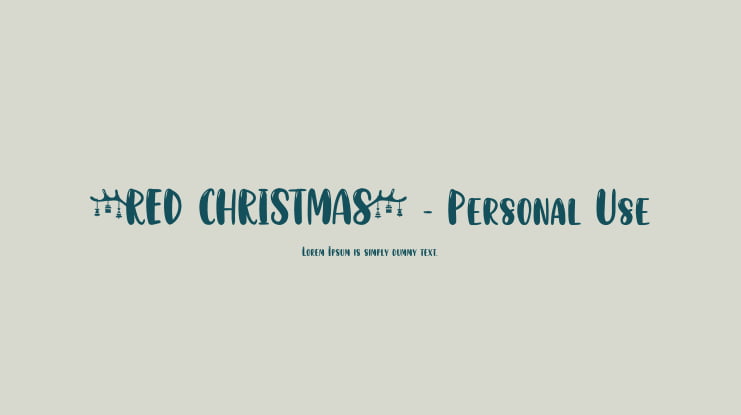 Red Christmas - Personal Use Font