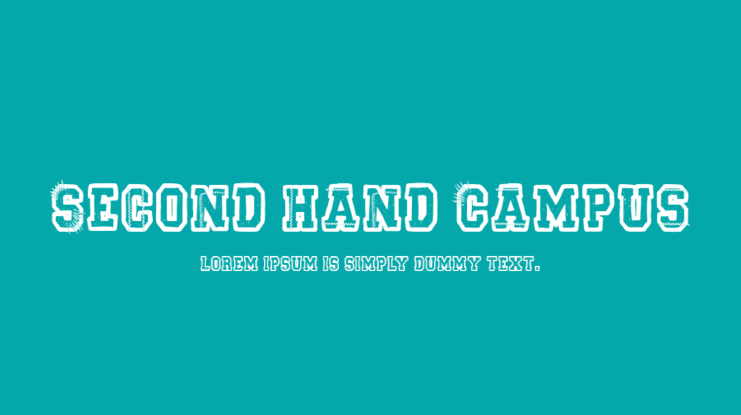 Second Hand Campus Font