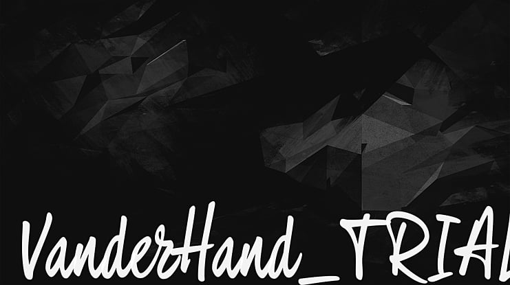 VanderHand_TRIAL Font