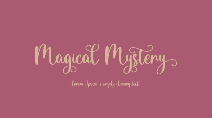 Magical Mystery Font