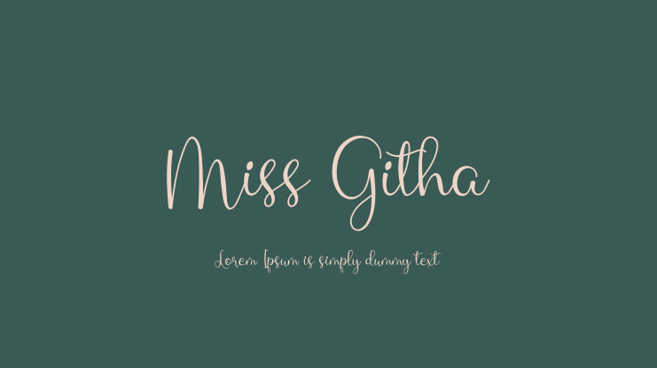 Miss Githa Font