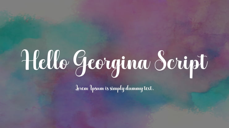 Hello Georgina Script Font