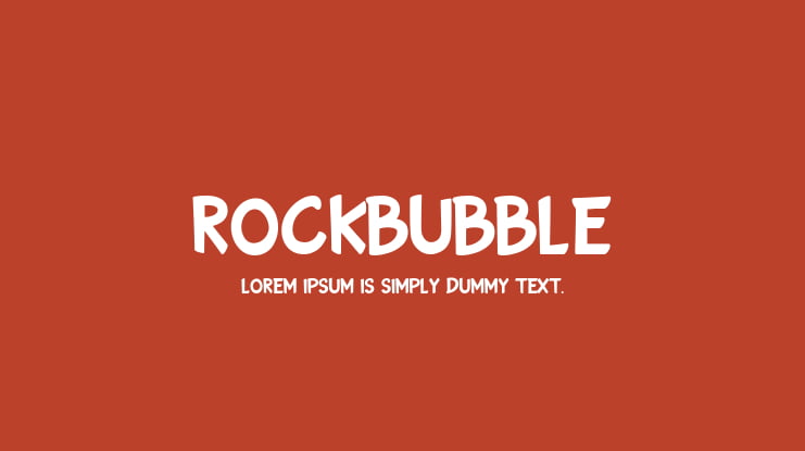 ROCKBUBBLE Font