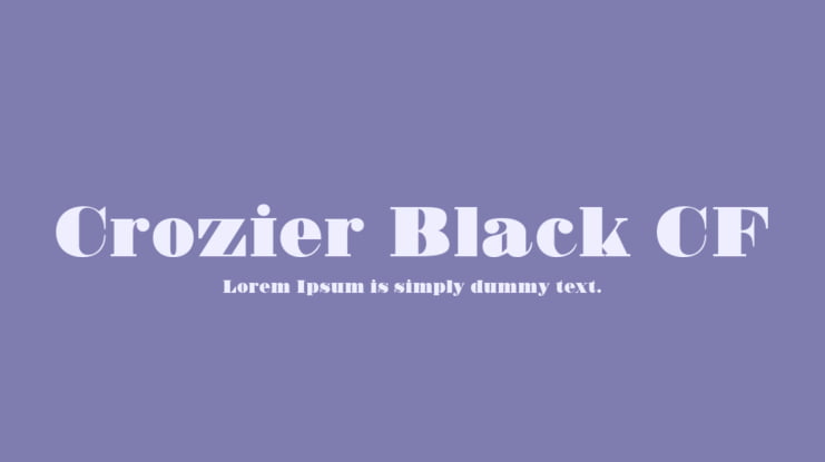 Crozier Black CF Font