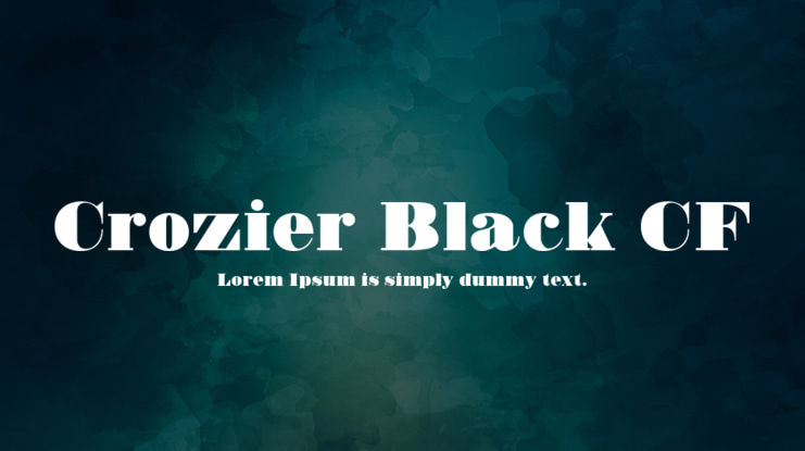 Crozier Black CF Font