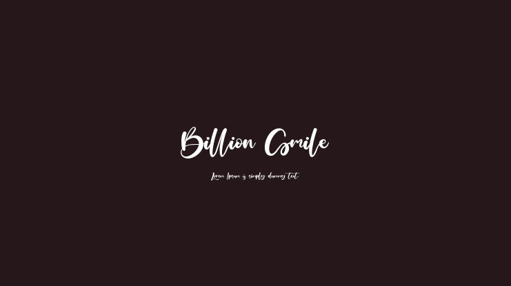 Billion Smile Font