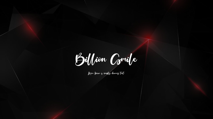 Billion Smile Font